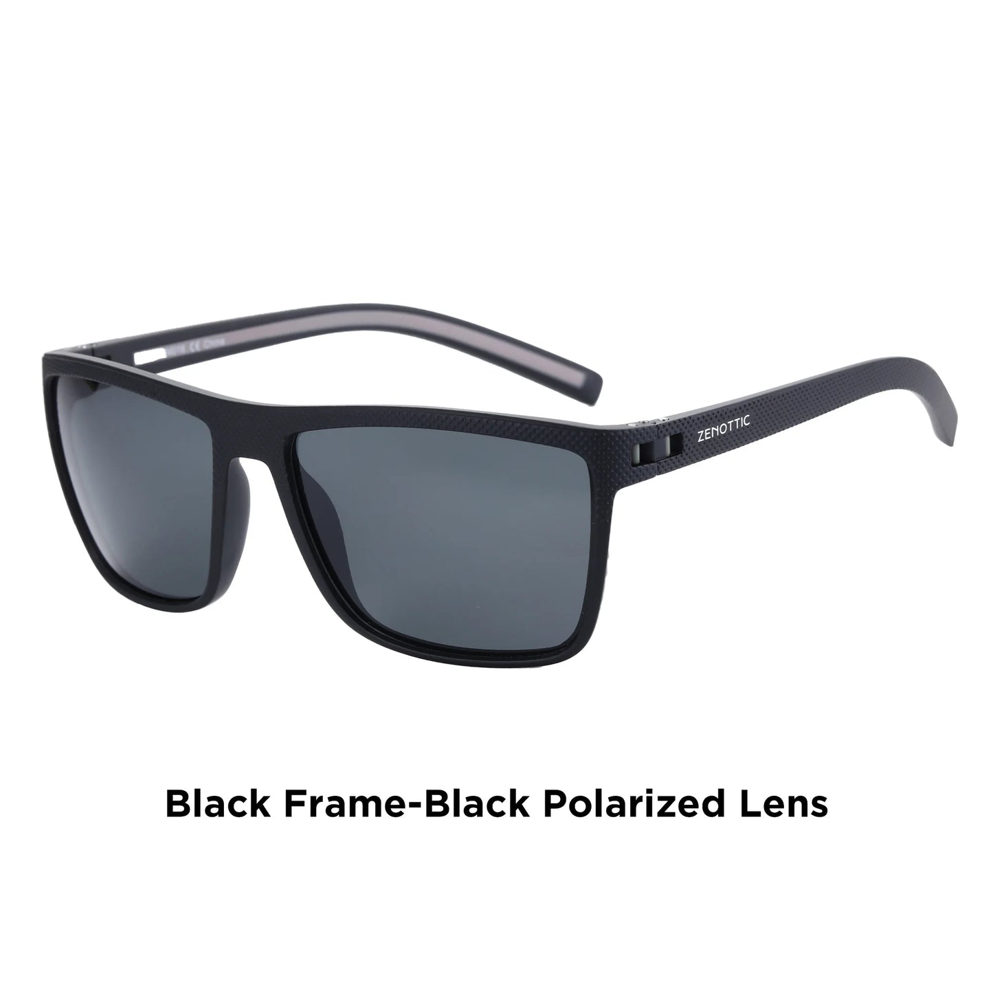 Gafas de sol polarizadas ZENOTTIC para hombre, montura ligera TR90, protección UV400, gafas de sol cuadradas