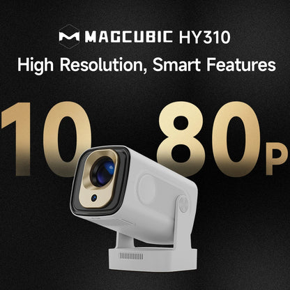Proyector Magcubic HY310 Android 11 4K nativo 1080P enfoque automático 330ANSI nativo Doble Wifi BT5.4 ratón aéreo por voz para cine en casa y exteriores