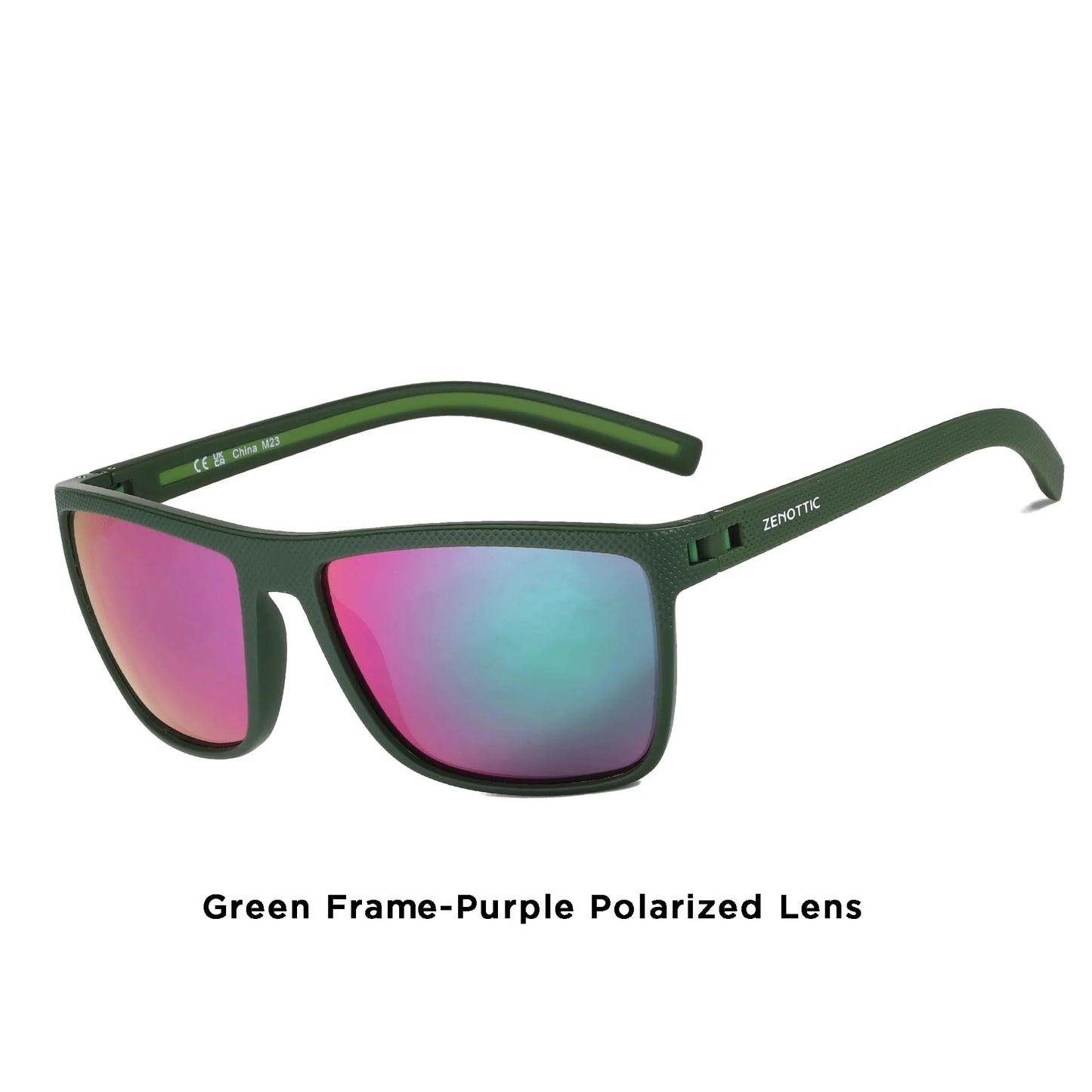 Gafas de sol polarizadas ZENOTTIC para hombre, montura ligera TR90, protección UV400, gafas de sol cuadradas
