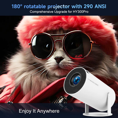 MAGCUBIC Projektor HY300 PRO 8K Android 14 Dual Wifi6 290ANSI Allwinner H726 BT5.4 1080P 1280*720P hemmabio utomhusprojektor