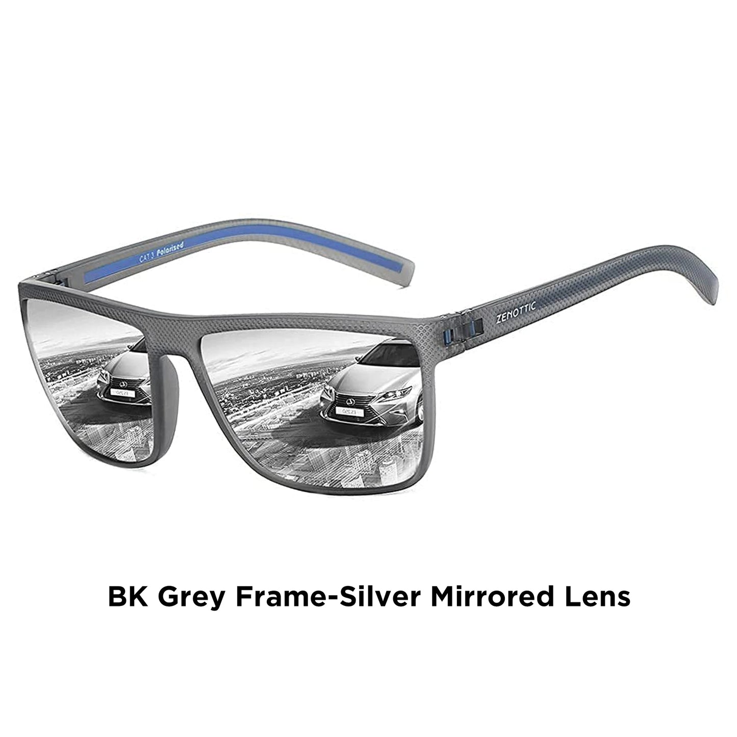 Gafas de sol polarizadas ZENOTTIC para hombre, montura ligera TR90, protección UV400, gafas de sol cuadradas