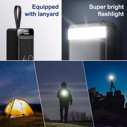 60000mAh Power Bank QC PD3.0 22.5W Fast Charging Powerbank Portable Charger External Battery
