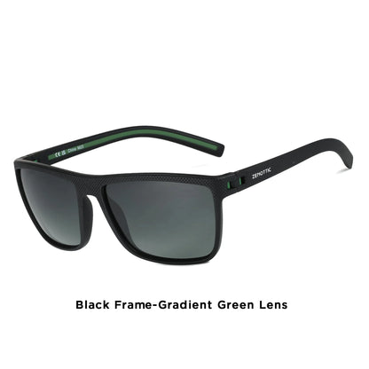 Gafas de sol polarizadas ZENOTTIC para hombre, montura ligera TR90, protección UV400, gafas de sol cuadradas