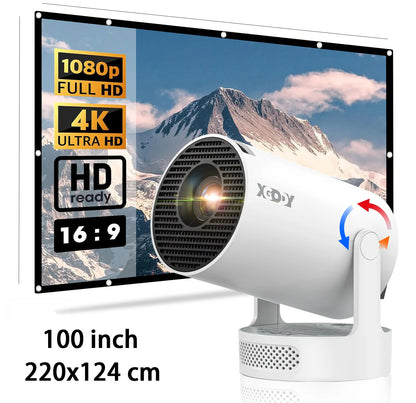 Proiector XGODY 4K HY300 Pro+ cu difuzor încorporat de 5W 1280*720P Android 11 12000 lumeni Wifi6 BT5.4 Proiector portabil outdoor