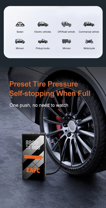 Neue 150PSI Luftpumpe Auto Starthilfe Batterie Booster 1200A Jump Starter Powerbank tragbares Starthilfegerät