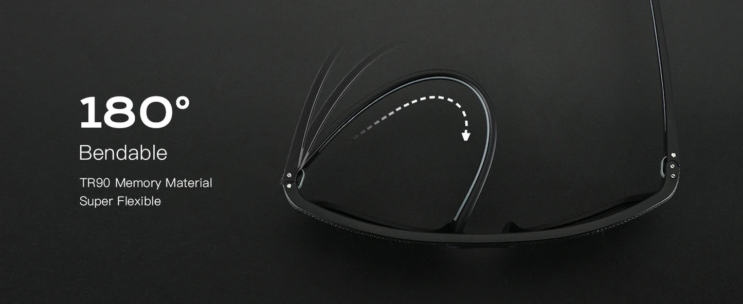Gafas de sol polarizadas ZENOTTIC para hombre, montura ligera TR90, protección UV400, gafas de sol cuadradas