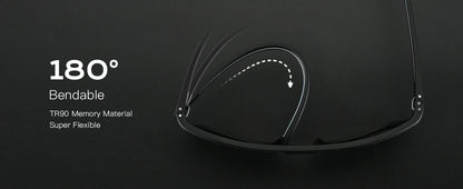 Gafas de sol polarizadas ZENOTTIC para hombre, montura ligera TR90, protección UV400, gafas de sol cuadradas