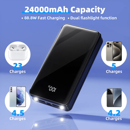 Batería Externa 22,5 W 24000mAh Carga Rápida Tipo C USB-C iPhone 17