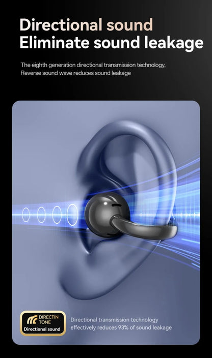 Kabellose Ohrclip-Ohrhörer mit Touchscreen, 144 Sprachen, KI-Echtzeitübersetzung, intelligente Bluetooth-5.4-Earbuds