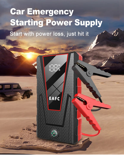 EAFC 12V Auto Starthilfe Powerbank – Tragbarer Jump Starter & Batterie-Booster mit LED-Licht