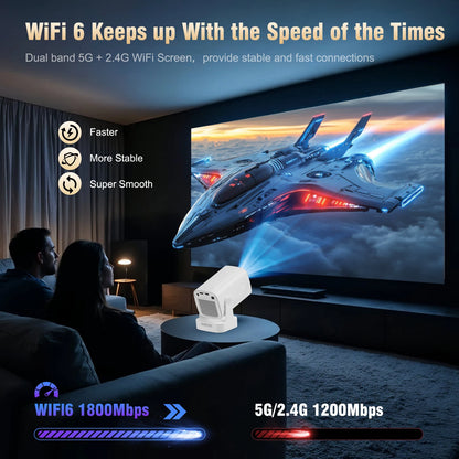 Proyector Magcubic HY310 Android 11 4K nativo 1080P enfoque automático 330ANSI nativo Doble Wifi BT5.4 ratón aéreo por voz para cine en casa y exteriores