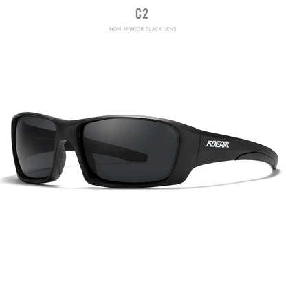 Gafas deportivas KDEAM de alta gama, gafas de sol polarizadas TR90 para hombre, para senderismo y pesca, con estuche con cremallera