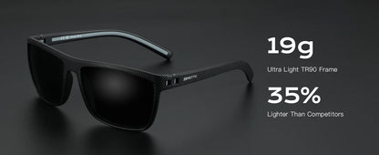 Gafas de sol polarizadas ZENOTTIC para hombre, montura ligera TR90, protección UV400, gafas de sol cuadradas