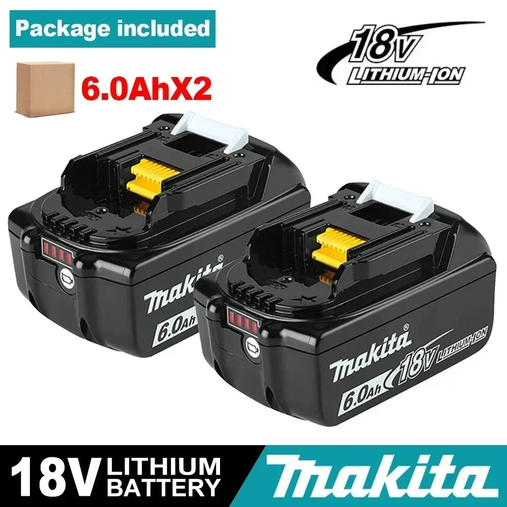 Batería de reemplazo de litio 100% original Makita 9Ah6Ah/5Ah para herramienta Makita 18V + cargador + taladro eléctrico