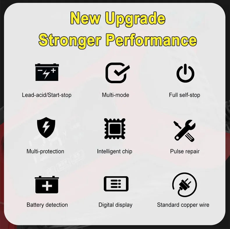 Neueste 12V Auto Batterieladegerät 15A/8A Pulsreparatur Großes Display Smart Charger für Auto Motorrad Bleiakku AGM GEL Batterien