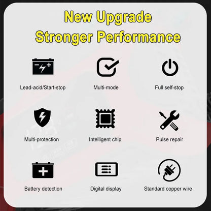 Neueste 12V Auto Batterieladegerät 15A/8A Pulsreparatur Großes Display Smart Charger für Auto Motorrad Bleiakku AGM GEL Batterien