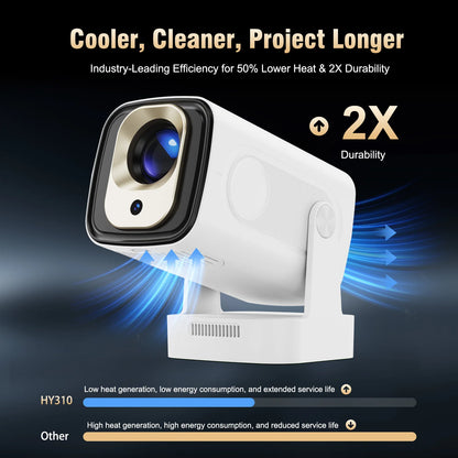 Proyector Magcubic HY310 Android 11 4K nativo 1080P enfoque automático 330ANSI nativo Doble Wifi BT5.4 ratón aéreo por voz para cine en casa y exteriores