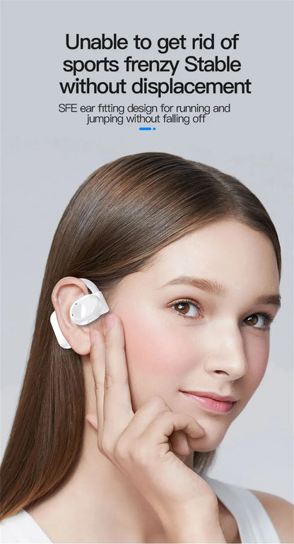 Kabellose Bluetooth-Kopfhörer mit Mikrofon, Knochenleitungs-Freisprech-Headset, geräuschunterdrückende Ohrhörer zum Fahren, Audifonos