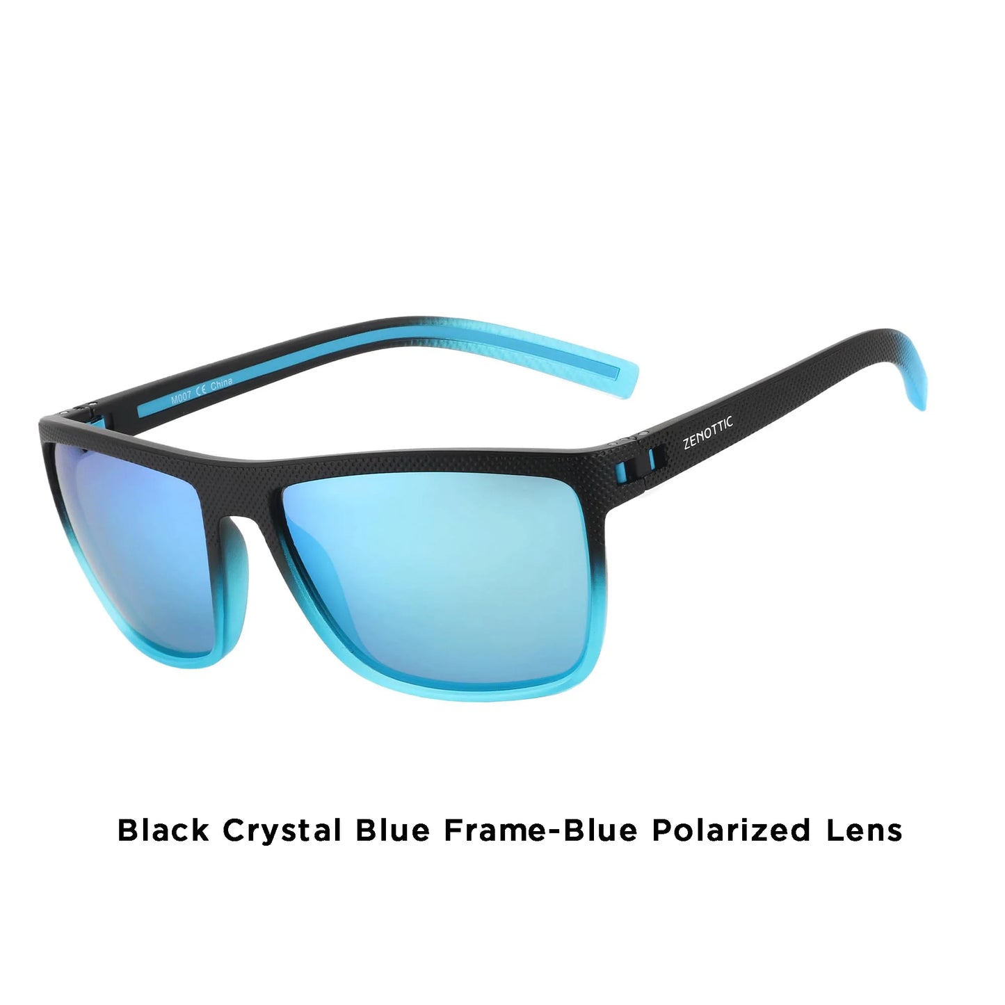 Gafas de sol polarizadas ZENOTTIC para hombre, montura ligera TR90, protección UV400, gafas de sol cuadradas