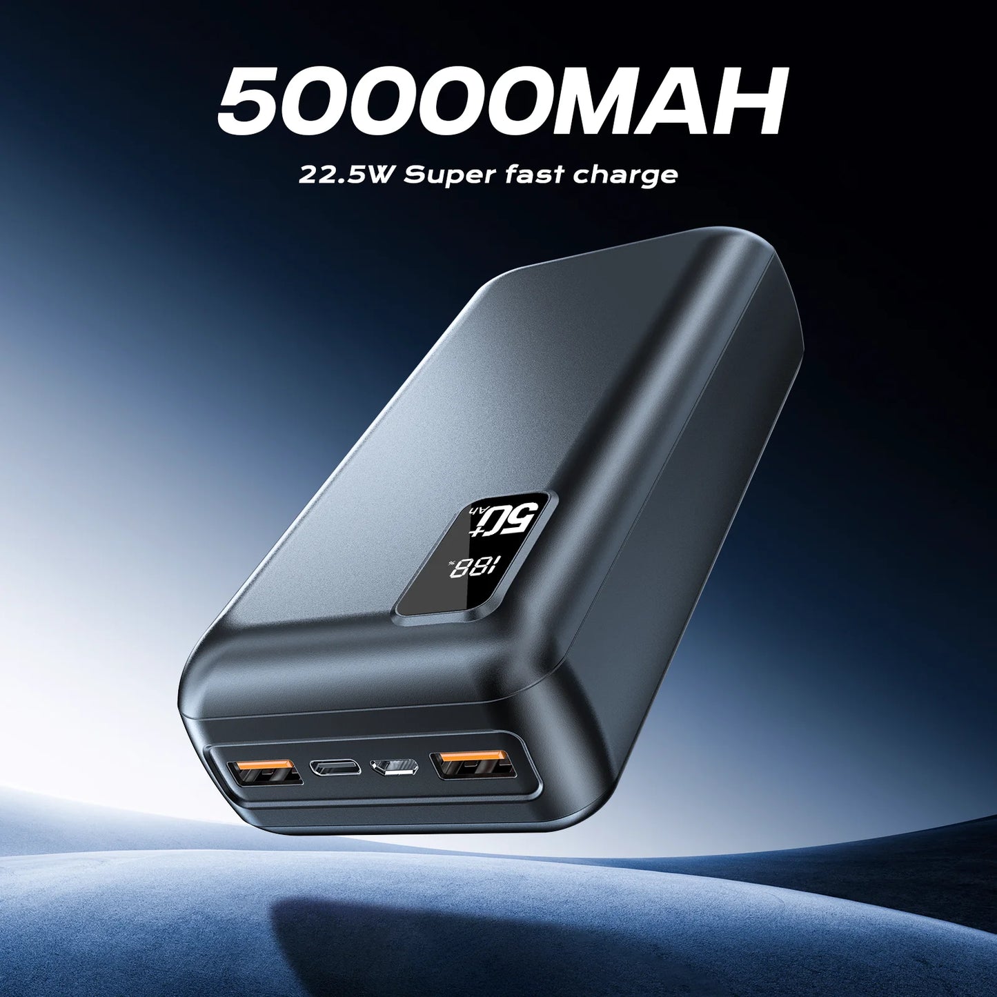 22.5W Powerbank 50000mAh QC PD3.0 Schnellladung tragbares Ladegerät externer Akku für iPad iPhone 17 Xiaomi