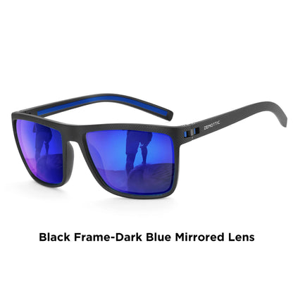 Gafas de sol polarizadas ZENOTTIC para hombre, montura ligera TR90, protección UV400, gafas de sol cuadradas