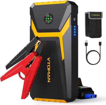 VTOMAN V6 Pro Auto Starthilfe Powerbank 2000A Batterieladegerät Notfall Booster Startgerät Jump Starter