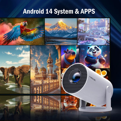 MAGCUBIC Projektor HY300 PRO 8K Android 14 Dual Wifi6 290ANSI Allwinner H726 BT5.4 1080P 1280*720P hemmabio utomhusprojektor
