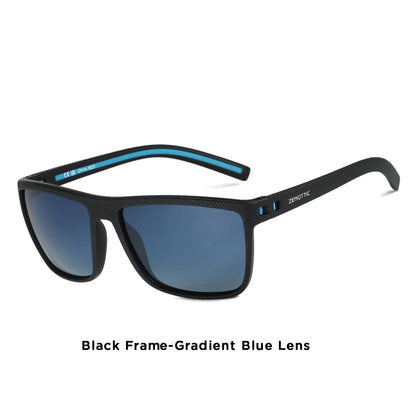 Gafas de sol polarizadas ZENOTTIC para hombre, montura ligera TR90, protección UV400, gafas de sol cuadradas