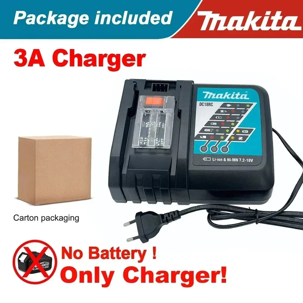 Batería de reemplazo de litio 100% original Makita 9Ah6Ah/5Ah para herramienta Makita 18V + cargador + taladro eléctrico