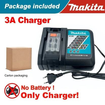 Batería de reemplazo de litio 100% original Makita 9Ah6Ah/5Ah para herramienta Makita 18V + cargador + taladro eléctrico