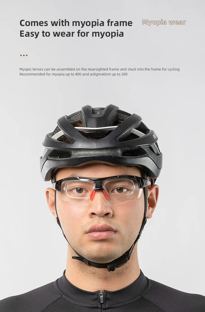 Gafas de ciclismo polarizadas ROCKBROS para hombre, gafas deportivas para carretera, MTB, bicicleta de montaña, protección ocular, 5 lentes