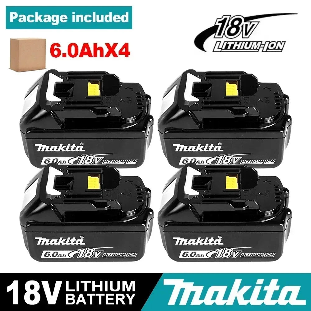 Batería de reemplazo de litio 100% original Makita 9Ah6Ah/5Ah para herramienta Makita 18V + cargador + taladro eléctrico